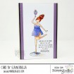CURVY GIRL with good balance rubber stamp